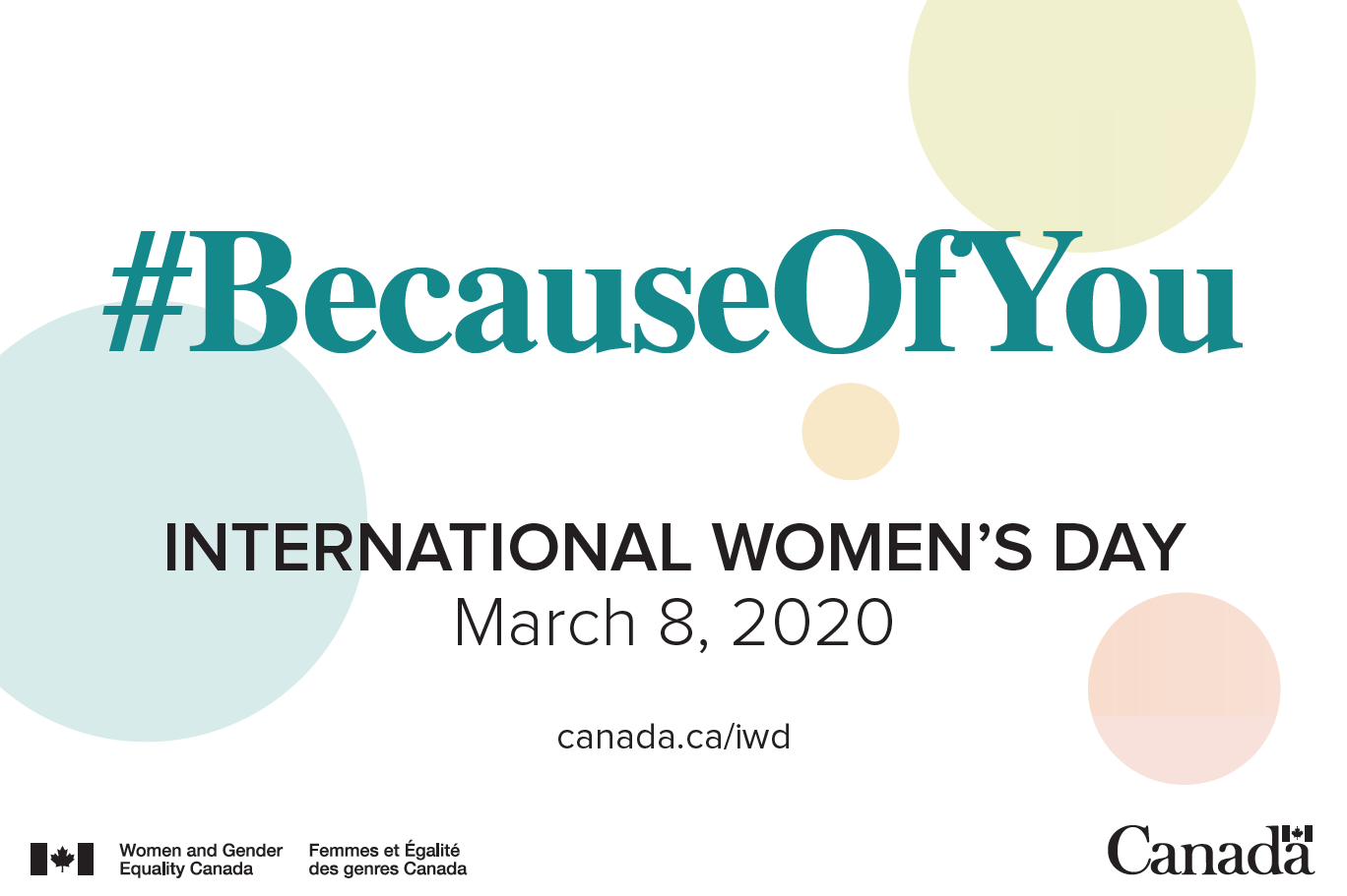 International Women’s Day 2020 printable postcard - Page 1